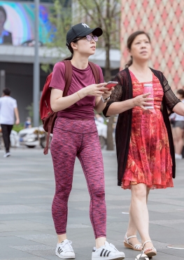滚叔街拍迷彩紧身运动裤