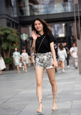 水墨风Dk【86P】逛街的热裤短裤大白腿美足高跟鞋美女套图