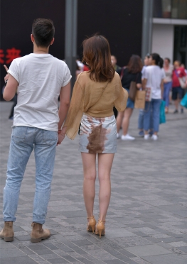 晕染风气质通勤搭配DQ【76P】逛街的超短包裙长腿美女套图