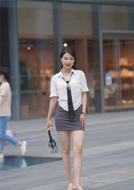 M00913灰色短包Q【795P】灰色超短包裙长腿女孩套图